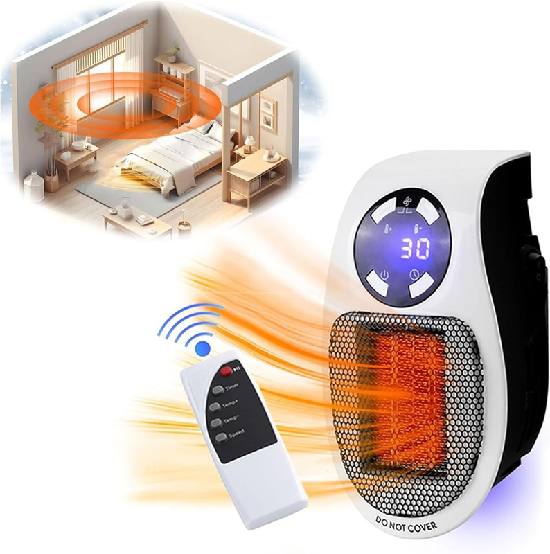Upgraded Plug In 2023 Ecoheat 500w Remote Smart Heater With 