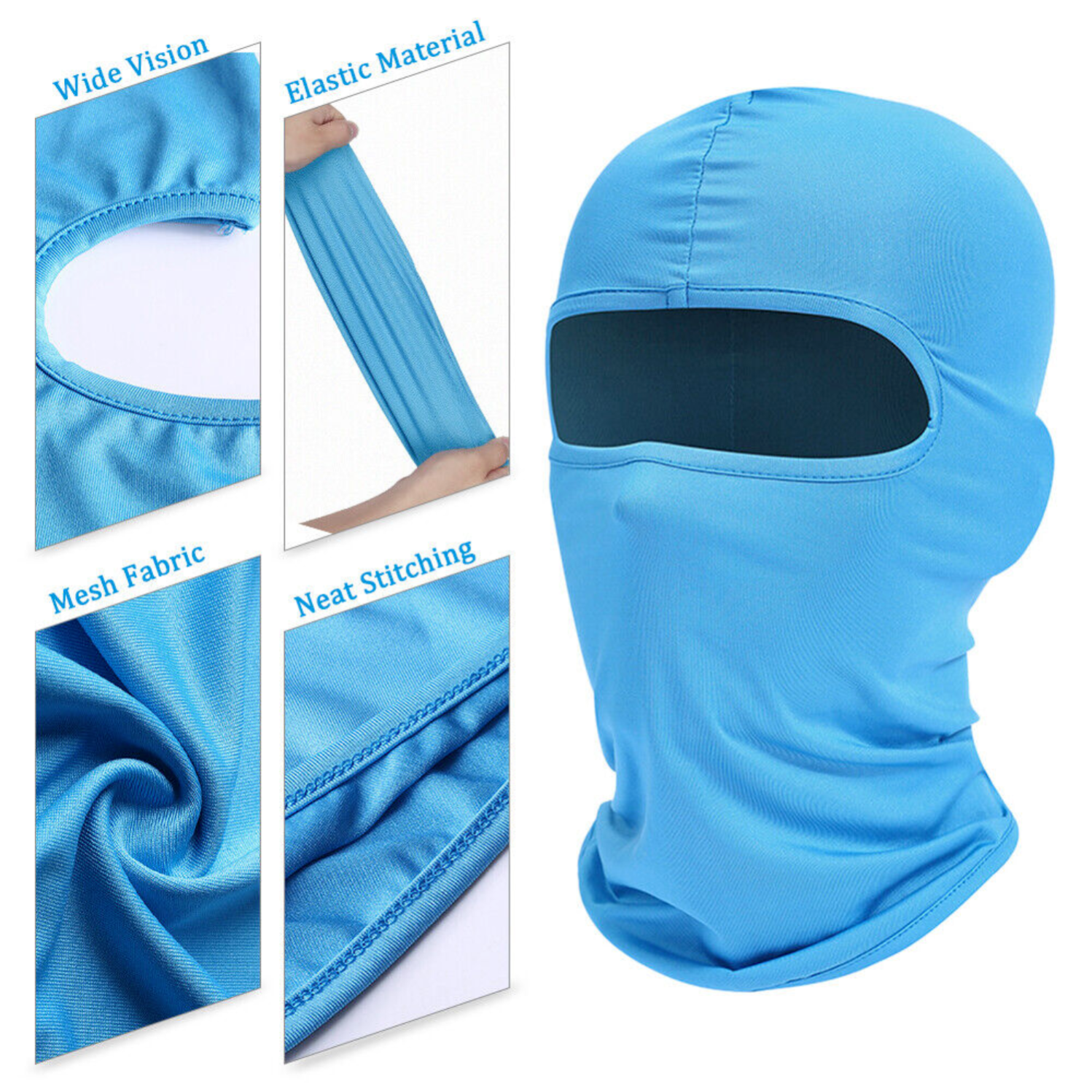 Cycling Motorcycle Full Face Mask Outdoor Hood Balaclava Neck Scraf Beanie Hat