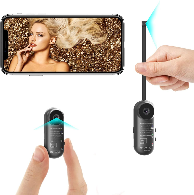 Hidden Spy Camera, 1080P Wifi Mini Camera Portable Wireless Security Cameras wit