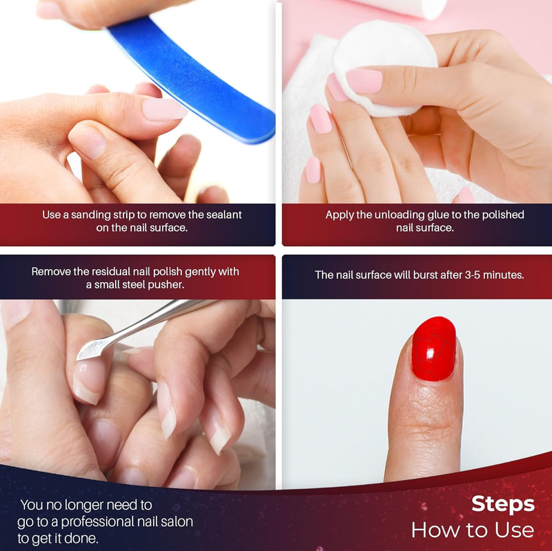 Acetone Nail Polish Remover - Gel Nail Polish Remover (8oz)