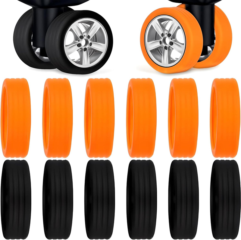 16Pcs Luggage Wheel Covers,Silicone Luggage Wheel Protector Covers for Most Spin