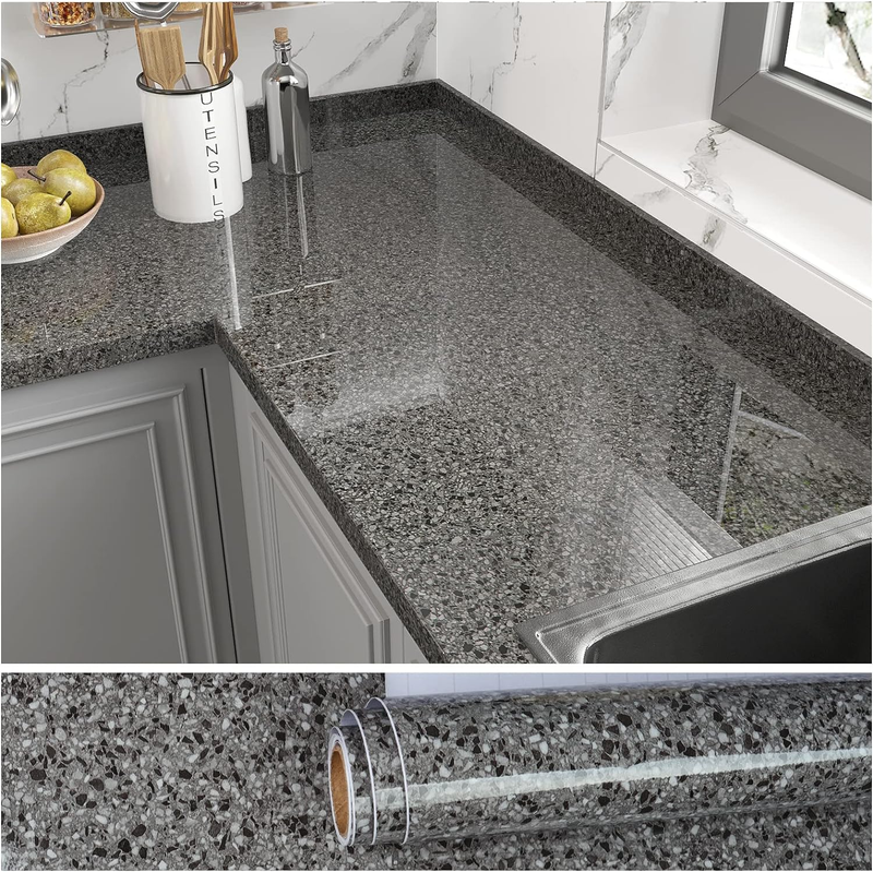 15.7''X 118'' Granite Contact Paper for Kitchen Countertops Waterproof