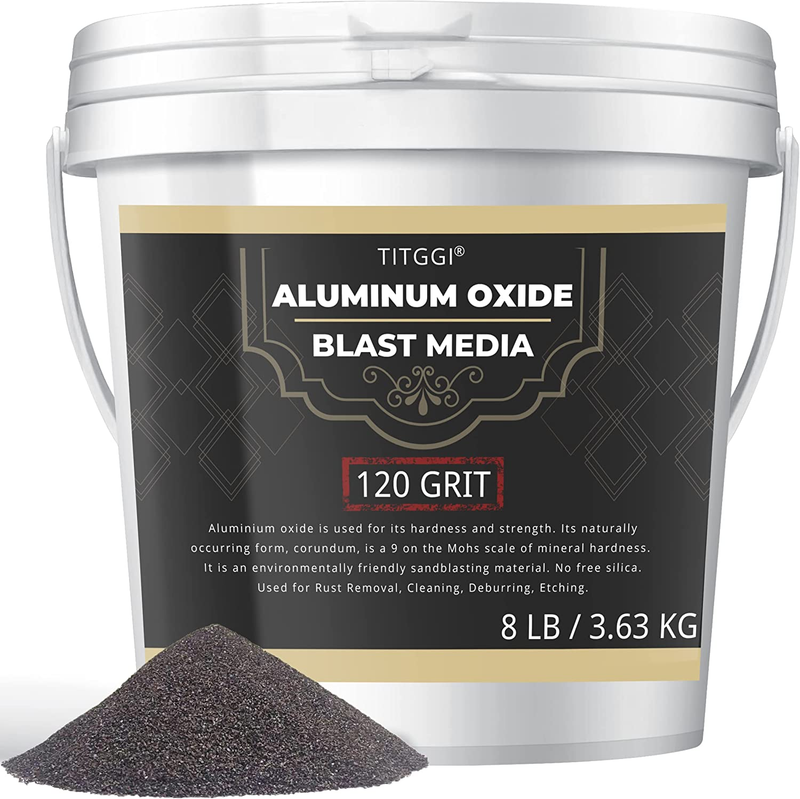 #120 Grit Aluminum Oxide Blast Media Medium 12 Lb Long-Last 