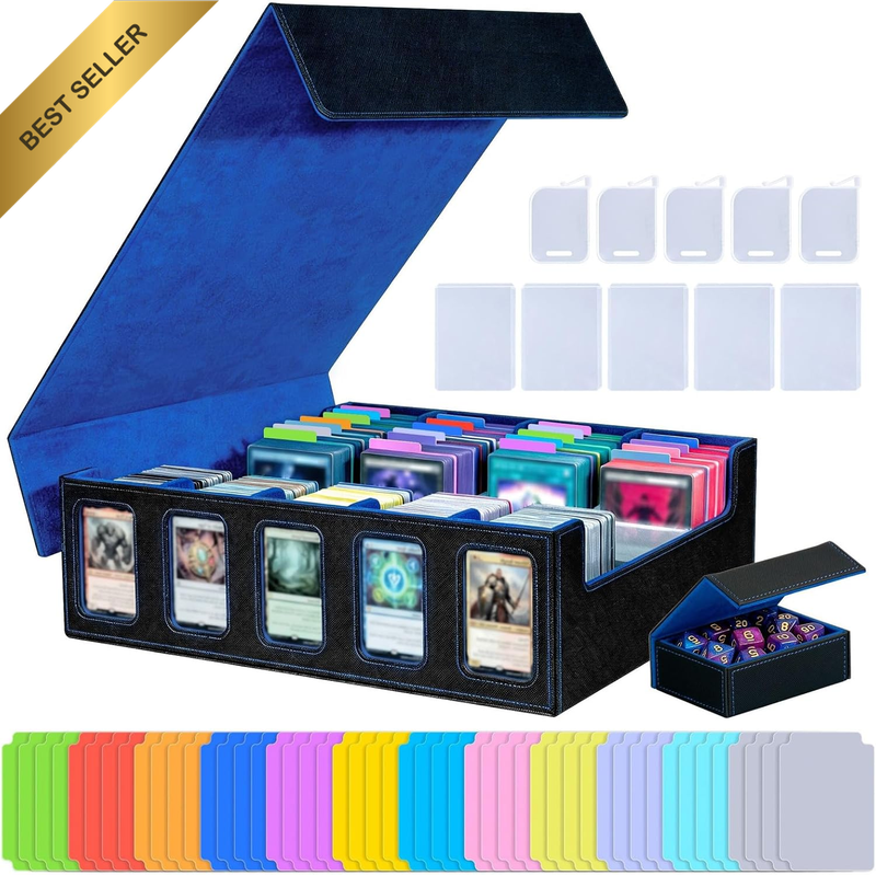 Trading Card Storage Box with Commander Display, 3900+ Card Deck Box for MTG TCG