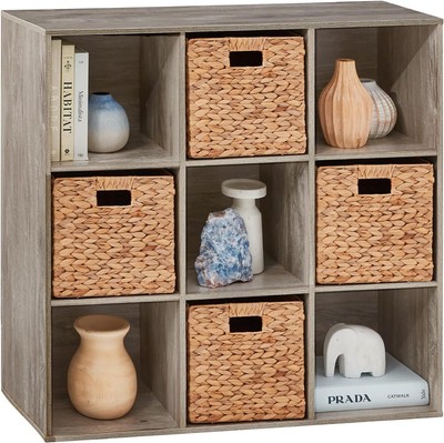 9-Cube Storage Organizer, 11in Shelf Opening, Bookcase, Display Shelf, Customiza