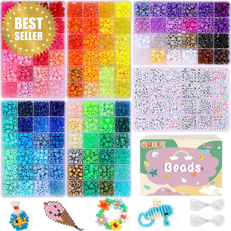4680Pcs Pony Beads Friendship Bracelets Making Kit, 120 Colors Kandi Beads Set f