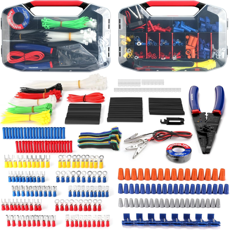 582-piece Electrical Connector Kit, Electrical Wire Connector Crimping Terminal