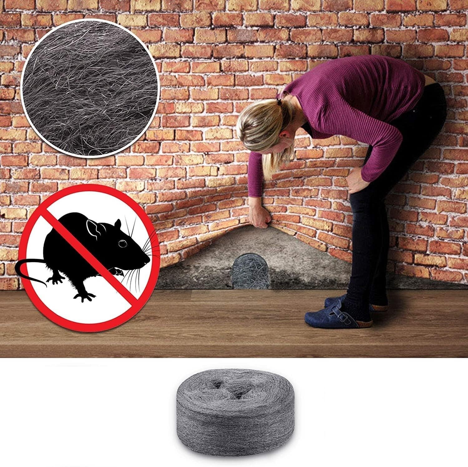 Stainless Steel Wool Steel Wool Fill Fabric Roll Gap Blocker Coarse Wire Hardw