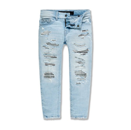 Джинсовые брюки Jordan Craig Rips And Crinkle Denim для малышей Ice Blue JM3447K-IB