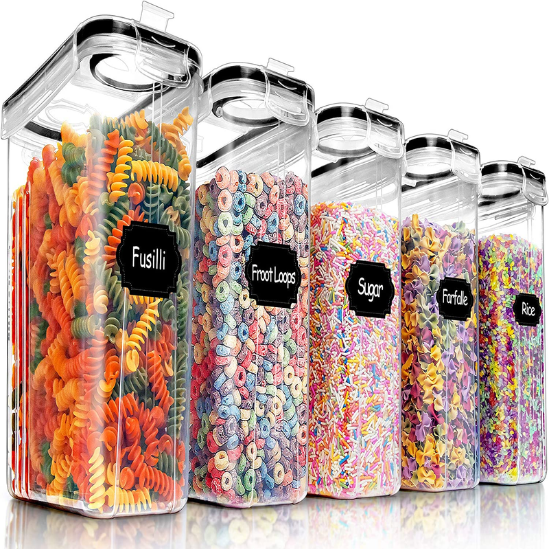 New 5PCS Cereal Containers Storage Set, Airtight Food Storag