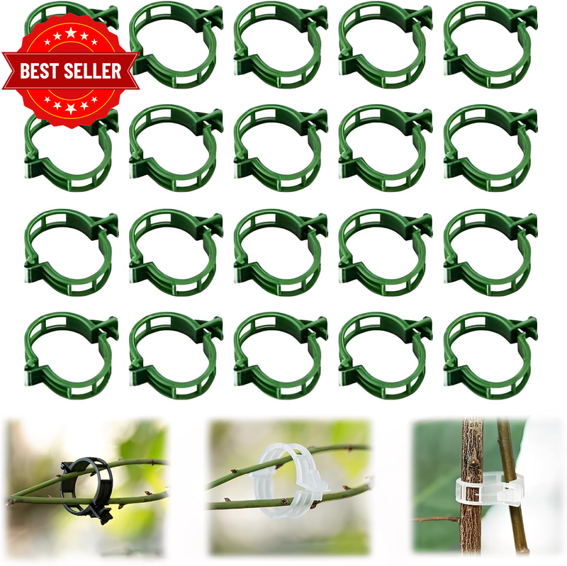 100Pcs Secured Plastic Plant Clip, 2026 Upgrade Plant Support Clips Reusable Gar
