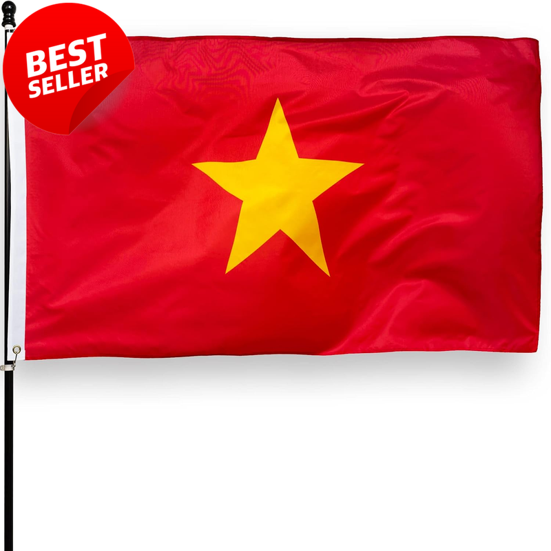 DANF Vietnam Flag 3x5 Ft Polyester Banner Brass Grommets Fade Resistant - US