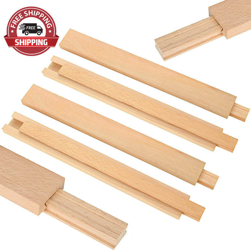 6PCS 16 Inch Wood Drawer Slides, Classic Traditional Wood Ce