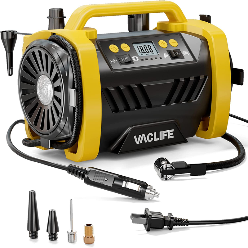 - 12v Dc/120v Ac Car Tire Pump Beds, Boats
