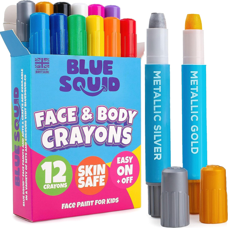 Face Painting Kits for Kids -  12 Color Twistable Face Paint Marker Sticks | Wat
