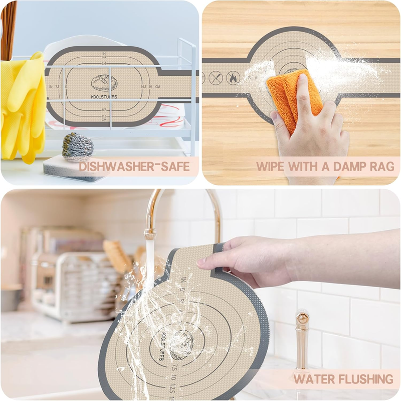 Silicone Bread Sling for Dutch Oven, 2 PCS Oval and Round Non-Stick, Easy Clean