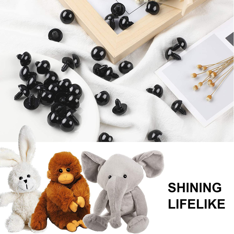 120PCS Plastic Safety Crochet Eyes Bulk with 120PCS Washers for Crochet Crafts (