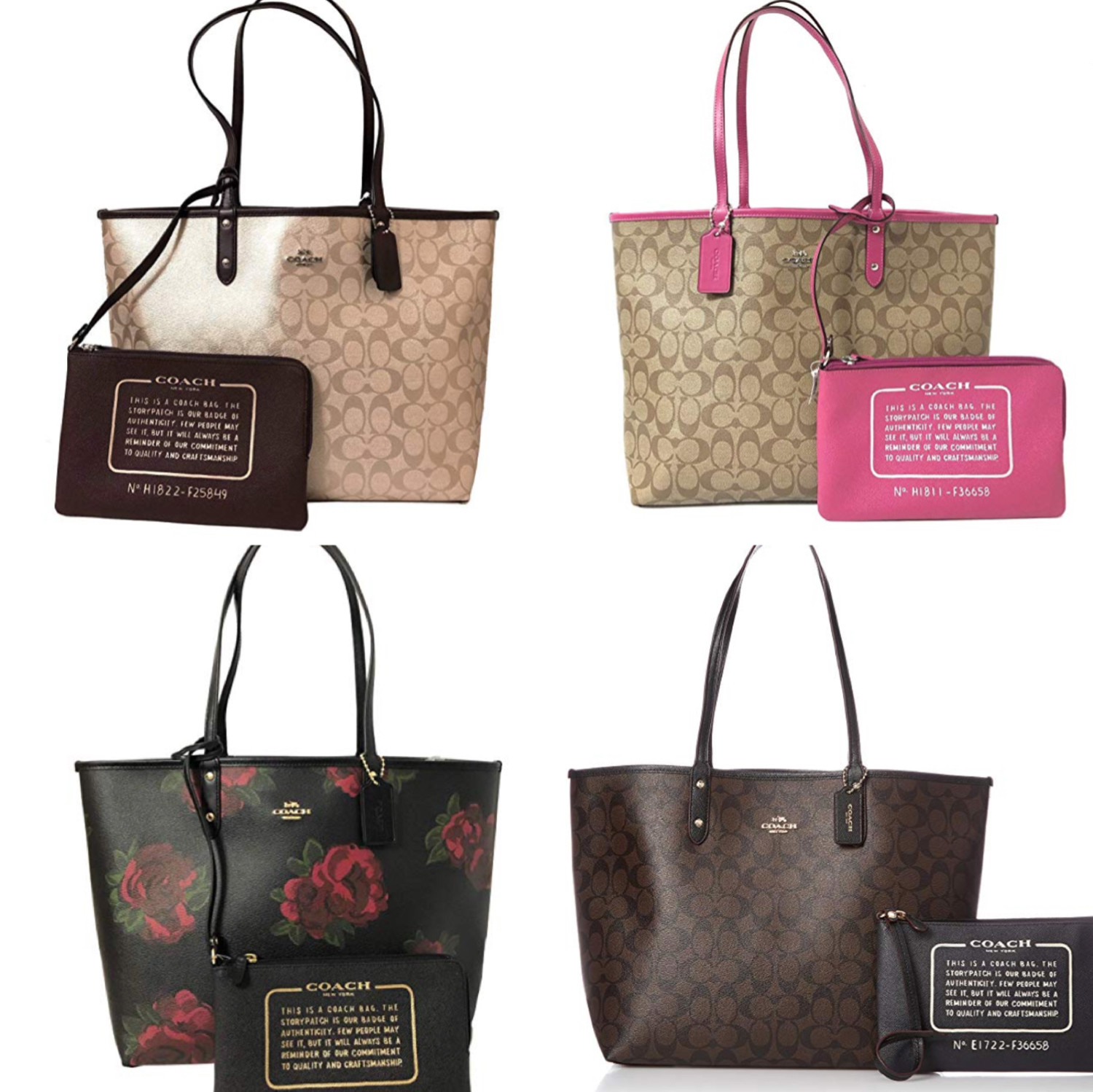 reversible coach purse