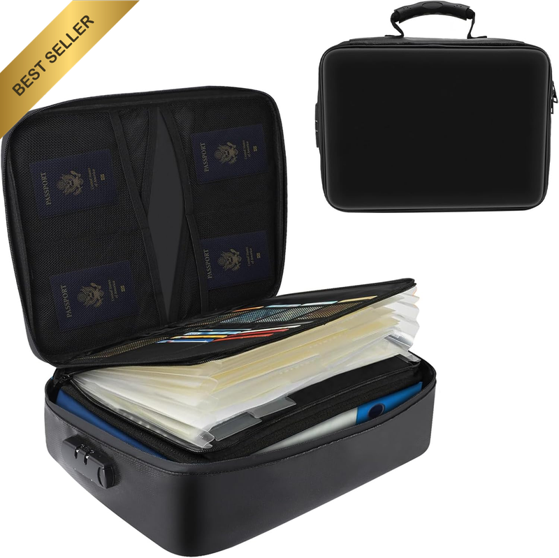 Document Organizer Folder, Portable Document Bag with Lock, Folder Organizer wit