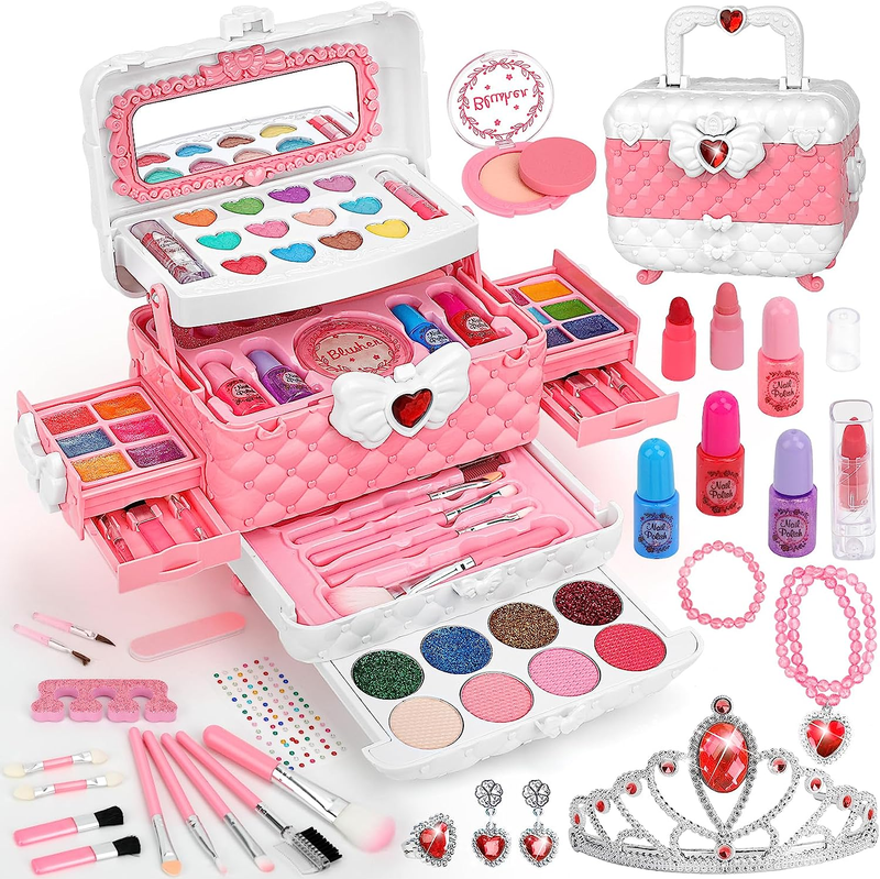, 60pcs  Toys For Girls Real Washable Makeup Girls