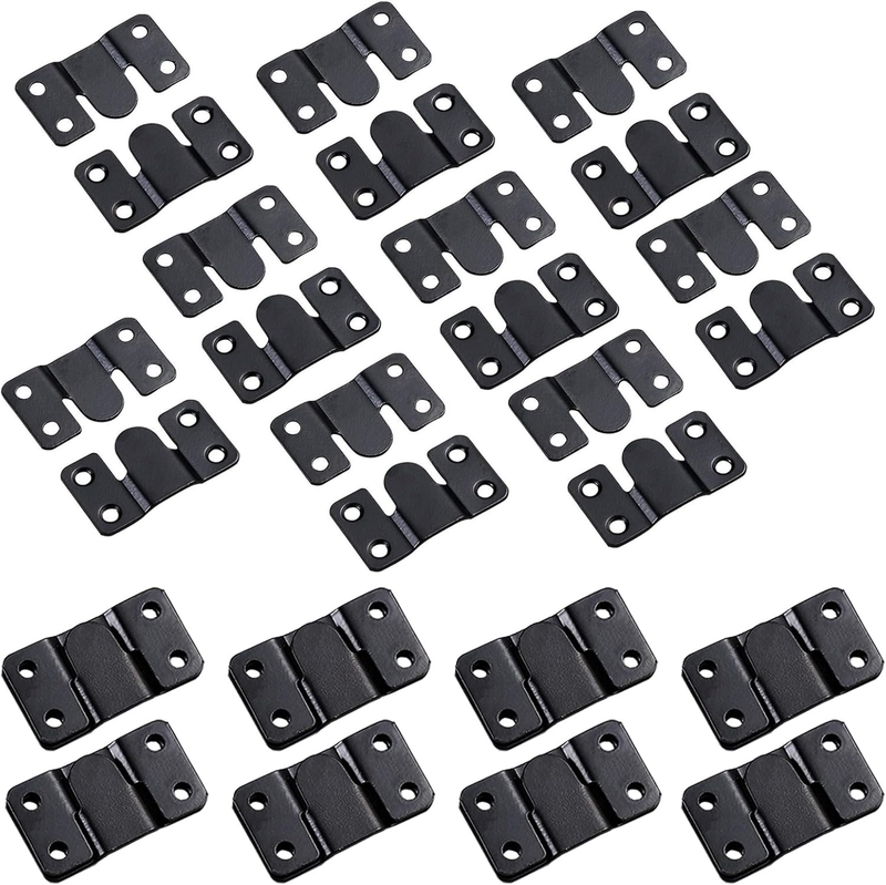 36Packs Stainless Steel Flush Mount Bracket, Interlocking Photo Frame Hook 54X30