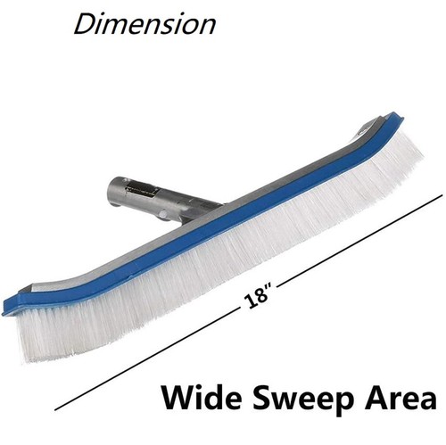 Professional Heavy Duty 18" Swimming Pool Floor Wall Cleaning Brush Head Tool