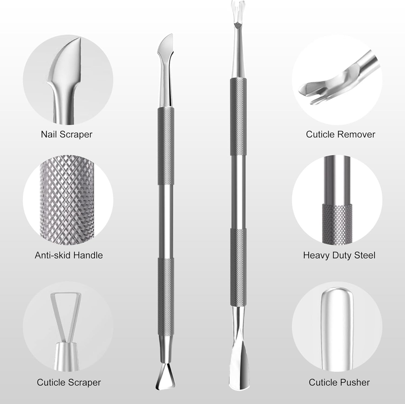 5-Pack Cuticle Trimmer with Pusher, Cutter, Scraper, Nipper, Clipper, Profession
