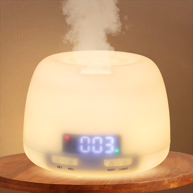 Haoday Essential Oil Diffusers with Alarm Clock, 400Ml Diffusers 4 Timer Setting