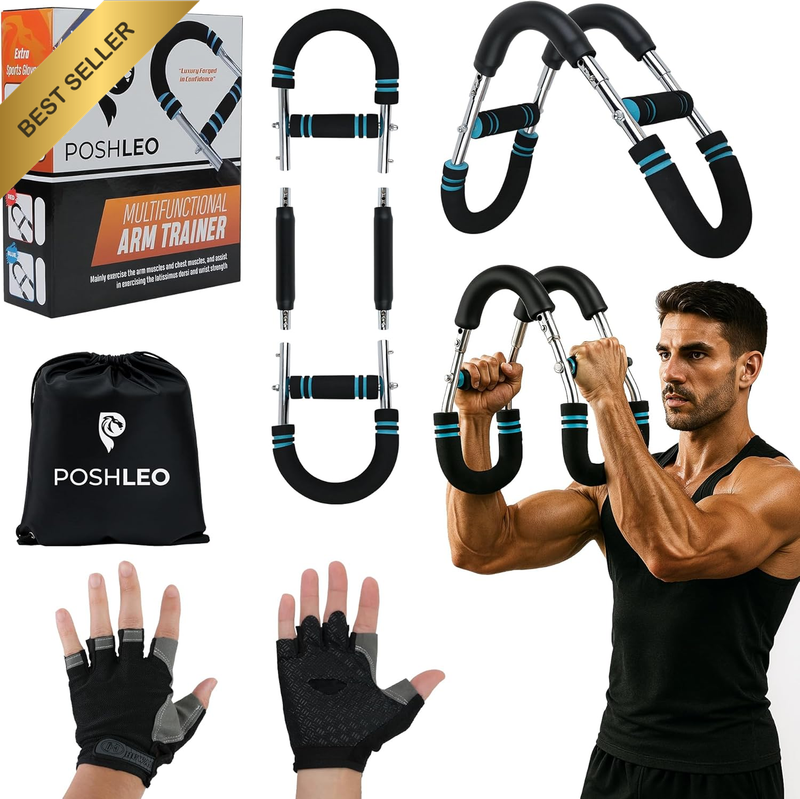 Twister Arm Trainer 60–110LB Adjustable Resistance with Gloves & Carry Bag | Che