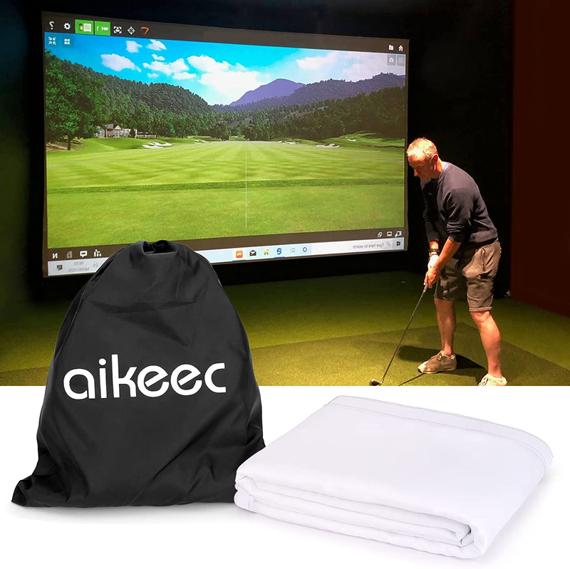 Simulator Impact Screen: Golf Hitting Net With 32 Pcs Grommets Holes For Ho
