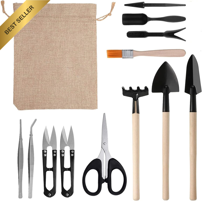 Succulent Plants Tools,12 Pcs Mini Garden Tools Set Mini Garden Hand Transplanti