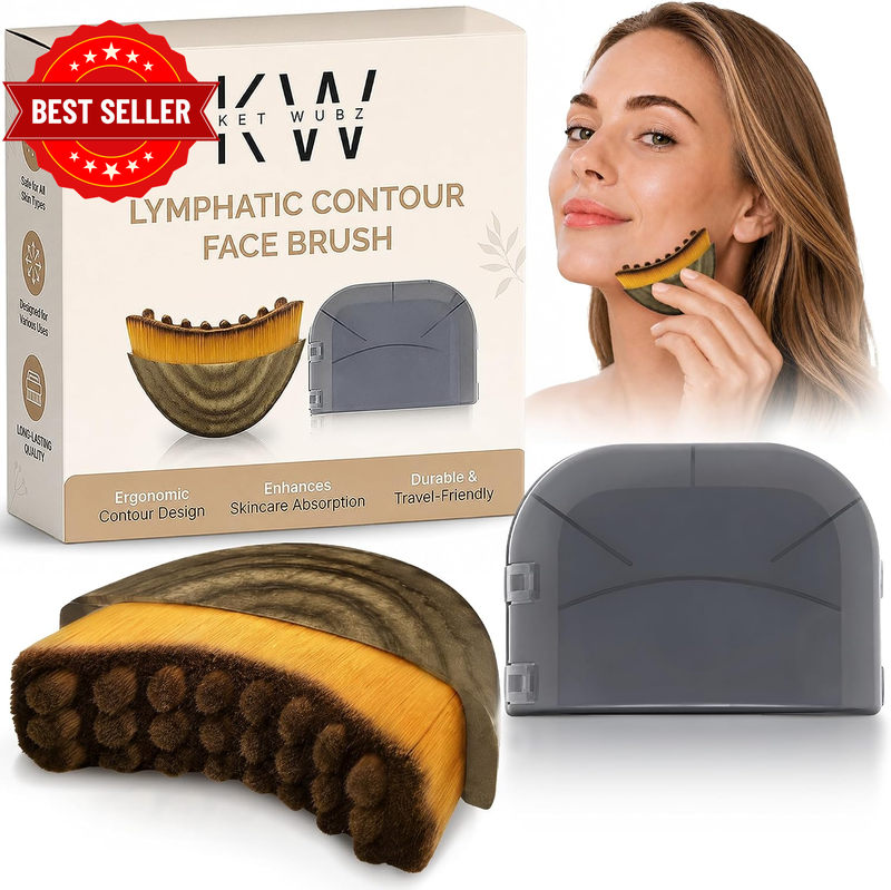 Lymphatic Contour Face Brush, Facial Brush for Lymphatic Drainage, Dry Lymphatic