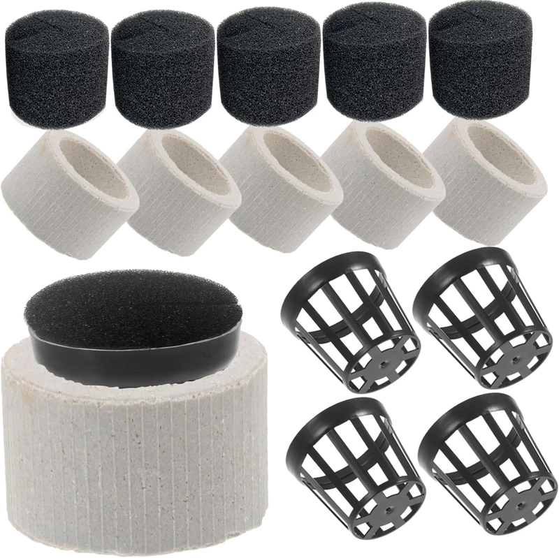 10 Sets Aquarium Planting Baskets Rings and Cottons Fish Tank Planting Cups Hydr