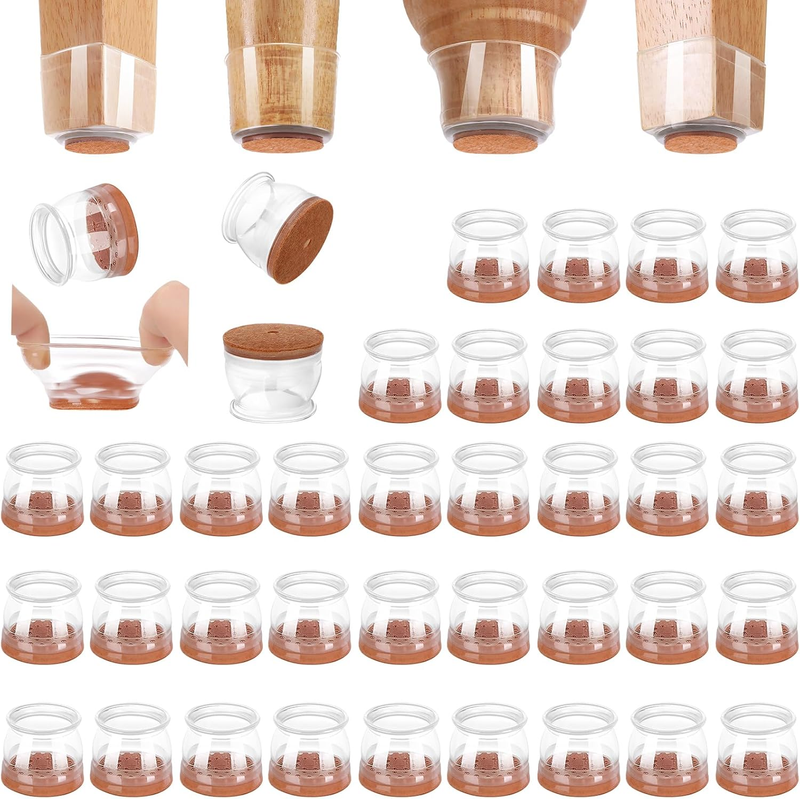 CHUNZEXI 36 Pack Silicone Chair Leg Floor Protectors for Hardwood Floors