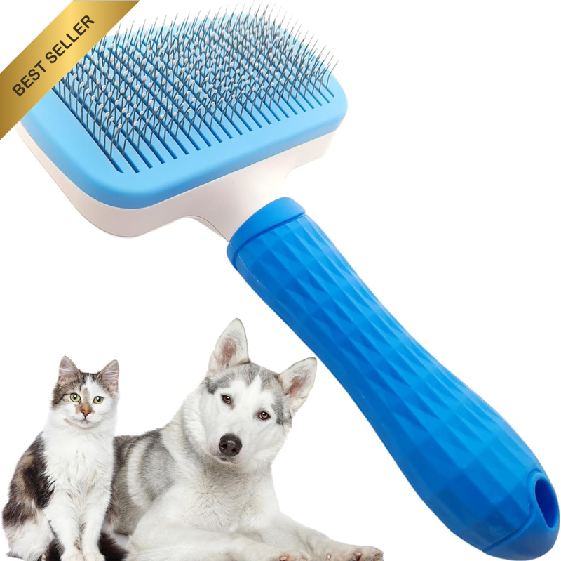 Dog Brush Cat Brush for Grooming and Shedding,Self Cleaning Slicker Pet Brush fo