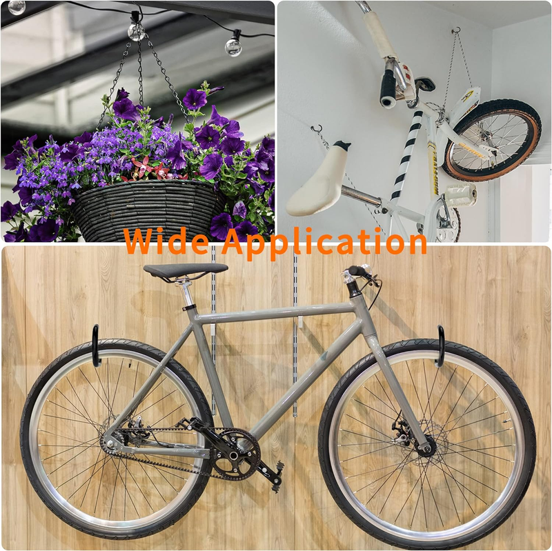 4 Pack Bike Hanger Heavy Duty Bike Hook Storage Screw in Bike Storage Hangers Ho