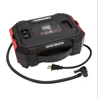 Husky Tire AIR COMPRESSOR INFLATOR 120 Volt Outlet Portable Auto