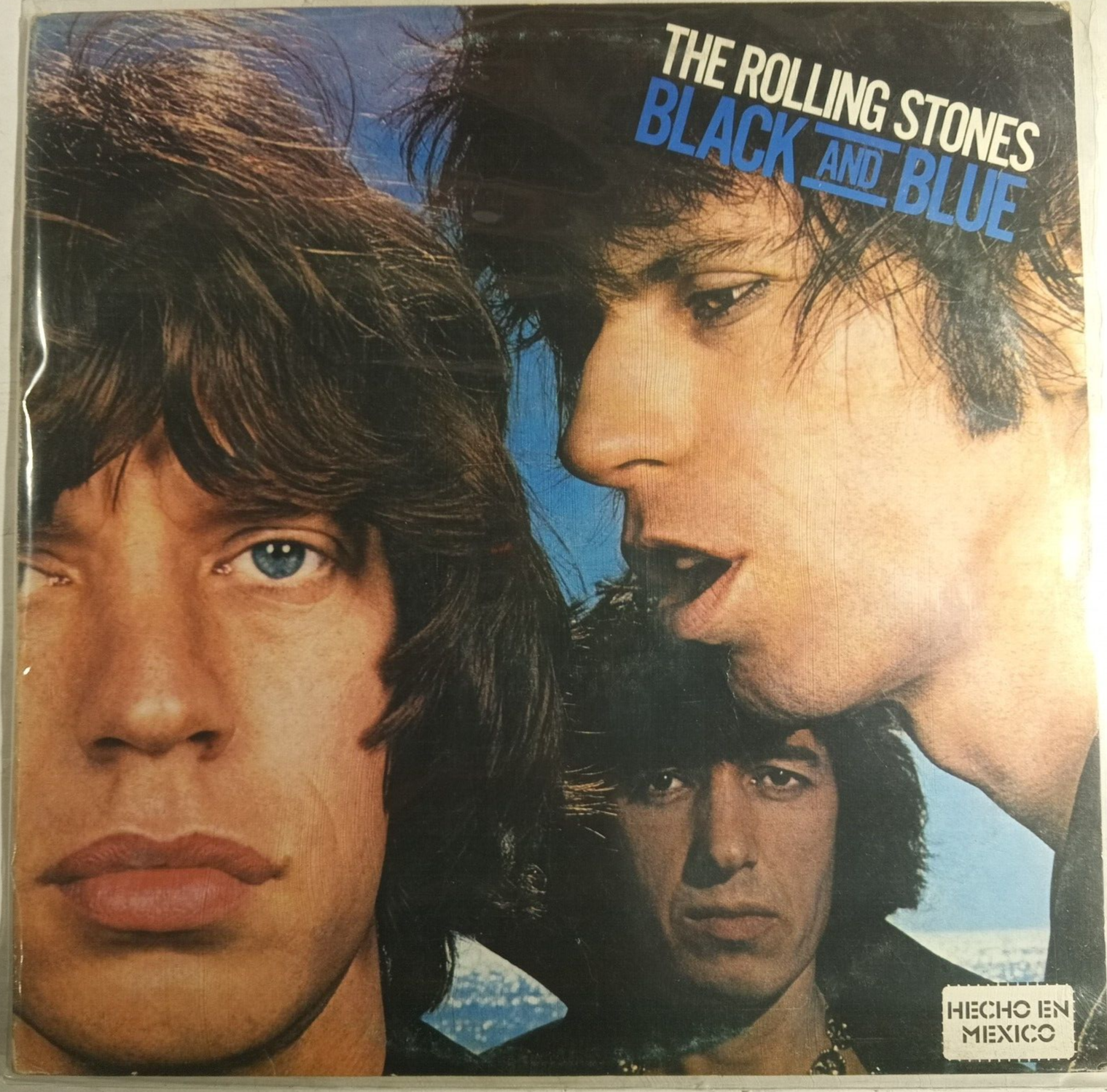 THE ROLLING STONES -BLACK AND BLUE- 1976 MEXICAN LP + INNER
