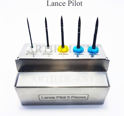 Dental Implant Lance Pilot Drills Long 5 Pcs Kit Sinus Lift Drill Tool Set