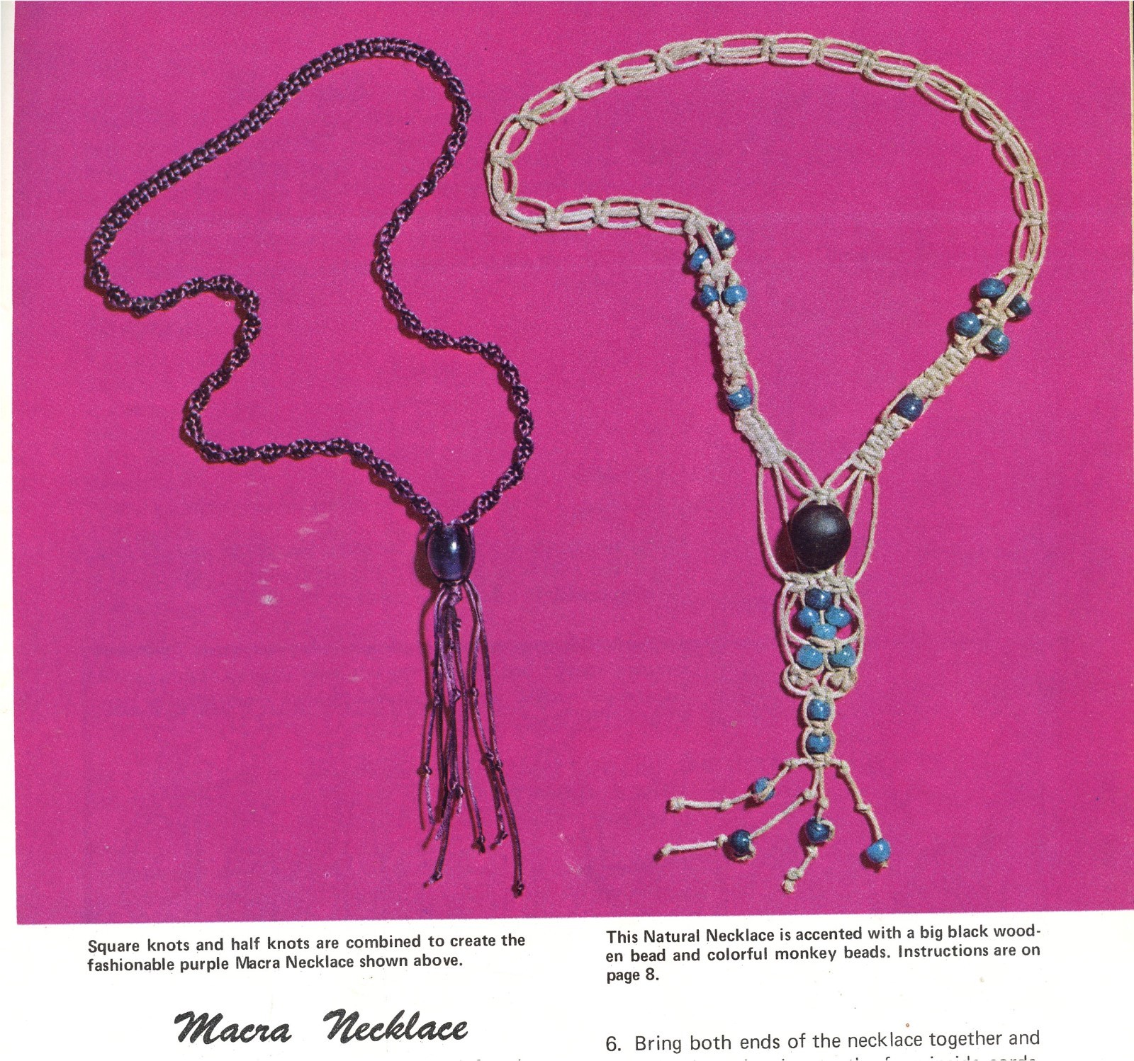 1971 MACRAME START TO FINISH Pattern Book Personal Accessories Purse Hangar