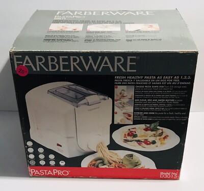 Farberware Pasta Pro Model No. D3015 Electric Pasta Maker White New