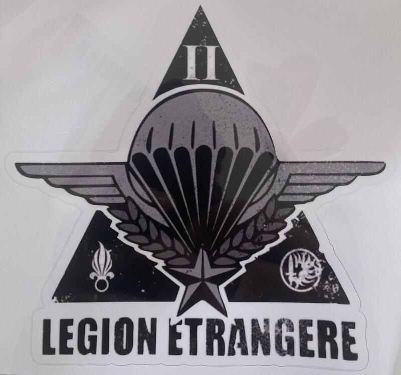 Autocollant  LÃGion ÃTrangÃRe , 2 Rep Fremdenlegion, Foreign LÃ©Gion, Militaire,