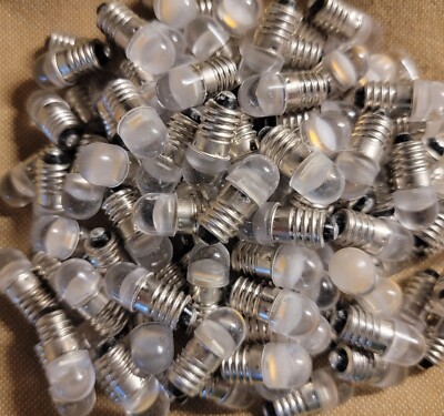 (25) WARM WHITE 6V 8V FROSTED LED SCREW BASE #40 & #46 LAMPS Sansui  3000, 3000A