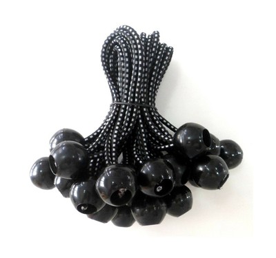 Kotap BB-6B Ball Bungee Cords with Elastic String for Canopy, Tarp, Straps, T...