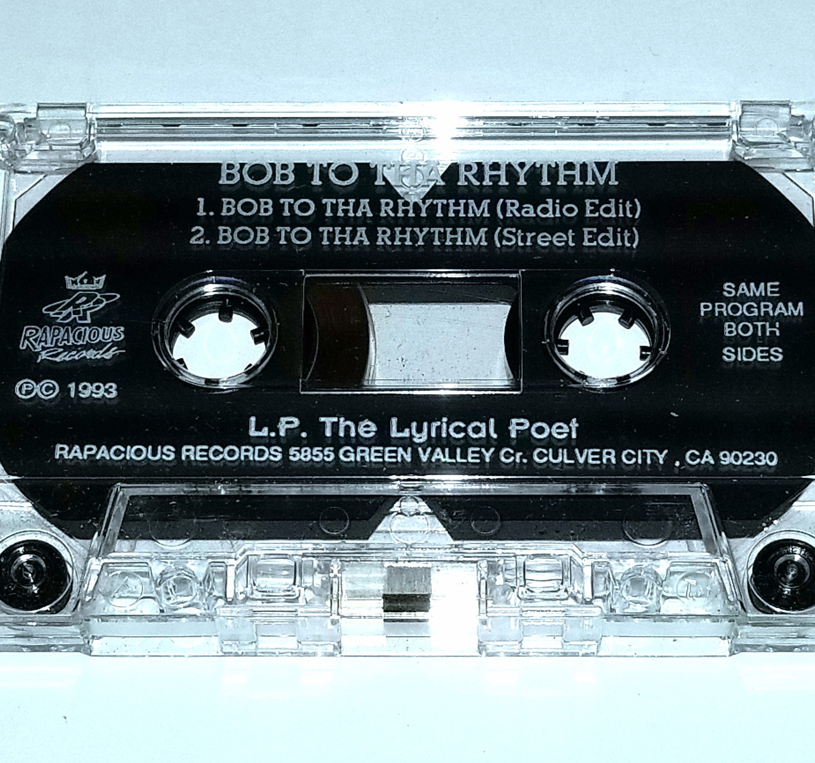 L.P. The lyrical Poet: Bob To Tha Rhytm: Cassette Single L.P. The lyrical Poet: Bob To Tha Rhytm: Cassette Single