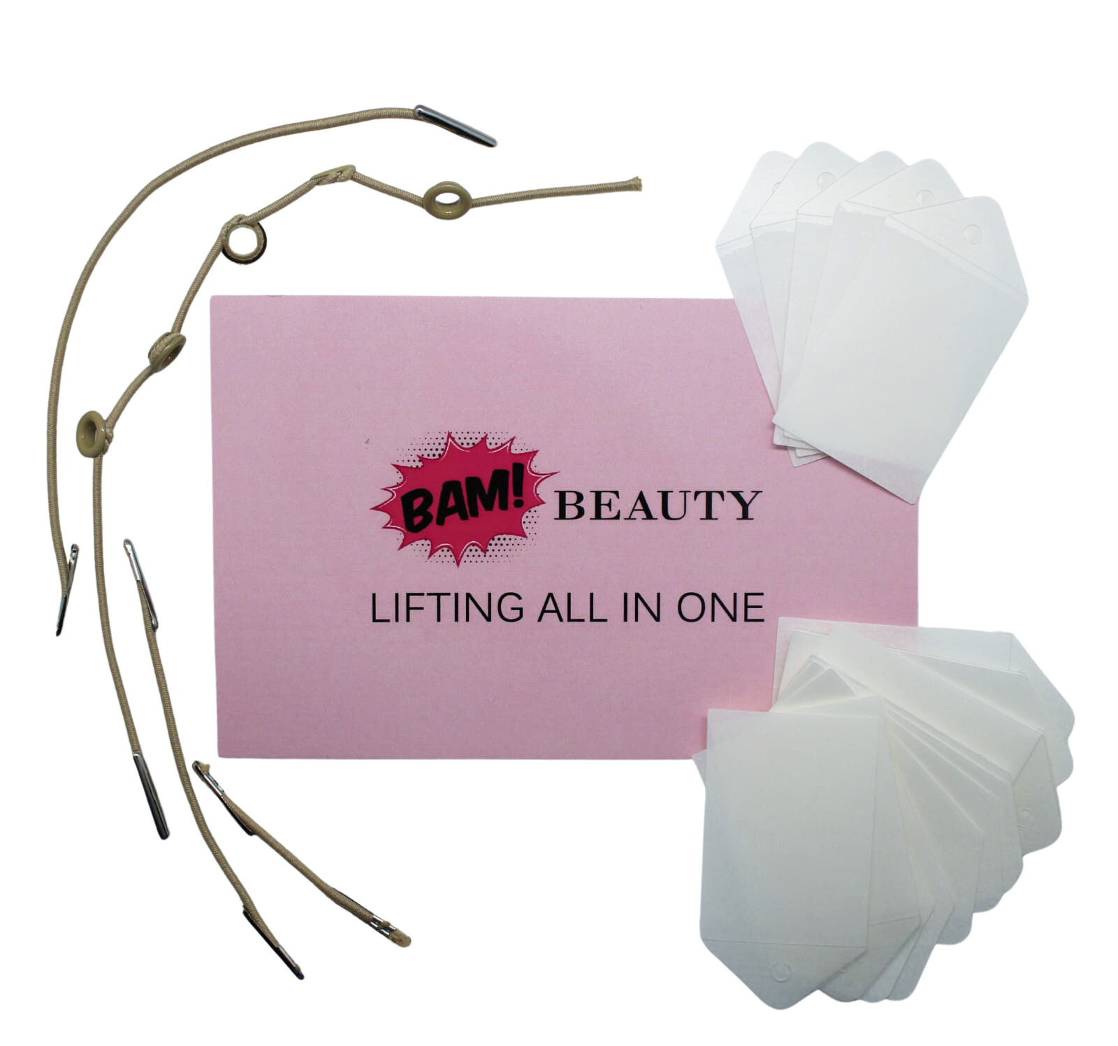 Face Lifting Set Lifting Tapes Fox Eyes Tapes Make-Up Gesicht 20 Aufkleber Beige