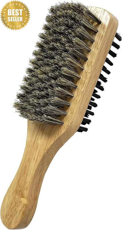 Beard Styling Brush, 1 Pcs Mens Boar Bristle Hair Brush for Long, Thick, Curly H