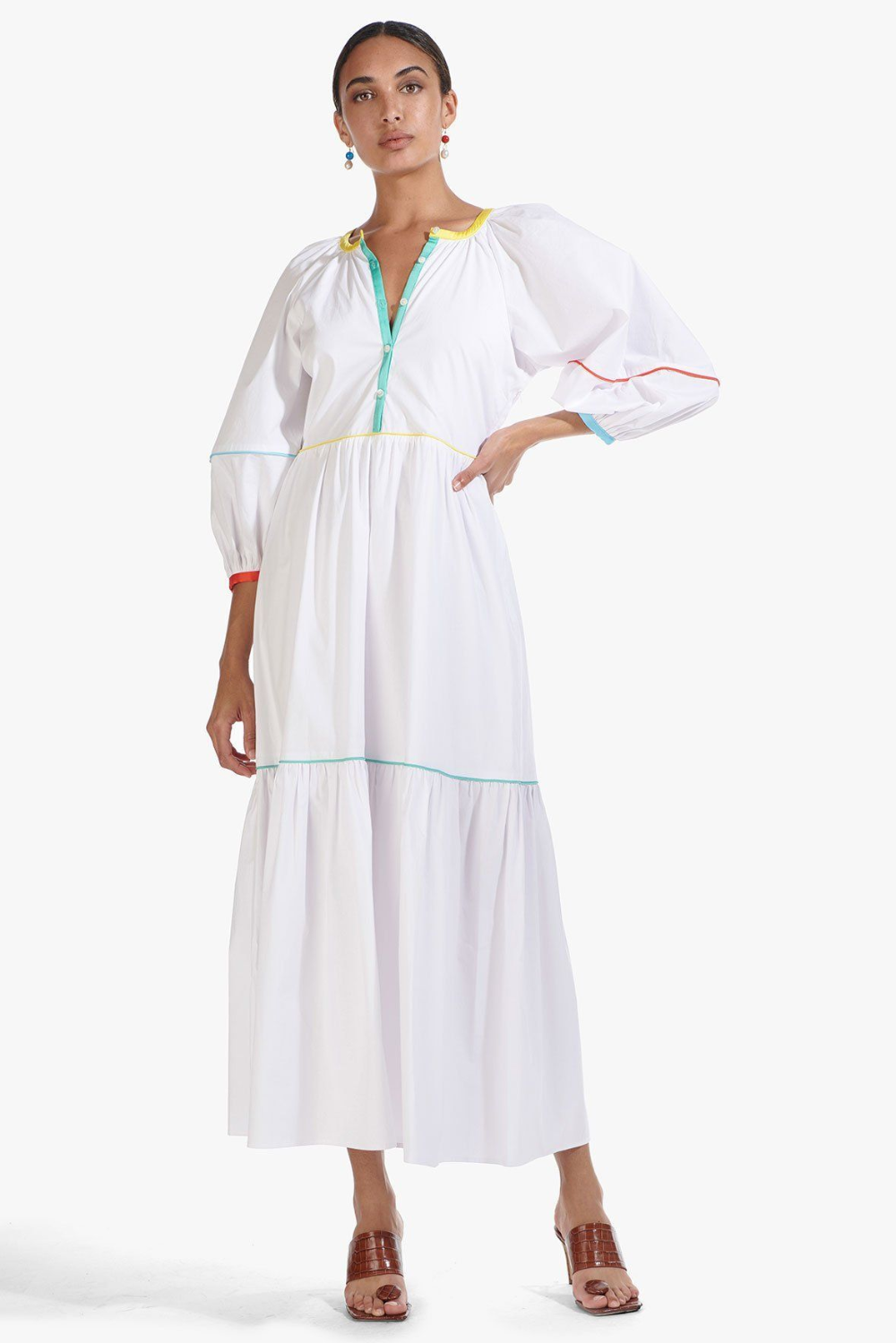 【Staud】 Tiered ruffled maxiドレス Staud Tiered ruffled maxi dress Staud