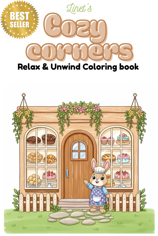 Cozy Corners Coloring Book for Adults: Warm & Whimsical Cottage Spaces for Relax