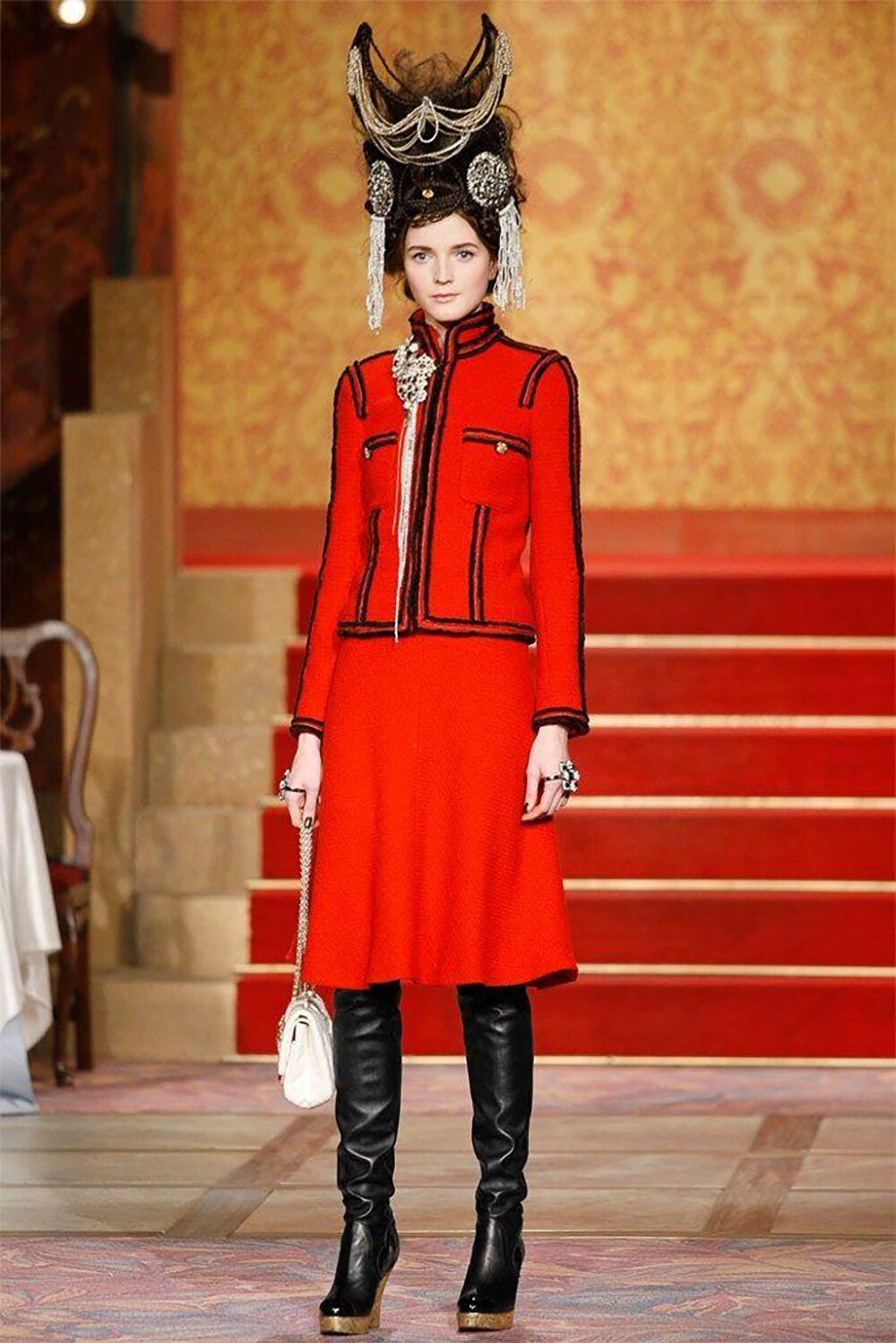 CHANEL PARIS-MOSCOU MOSCOW Thigh High Leather Platform Boots CHANEL PARIS-MOSCOU MOSCOW Thigh High Leather Platform Boots